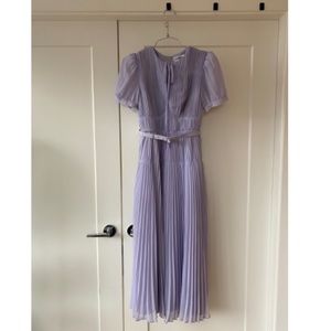 SELF PORTRAIT lilac chiffon midi dress size 0